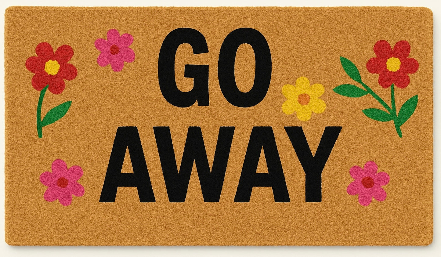 🌸 GO AWAY FLORAL MAT